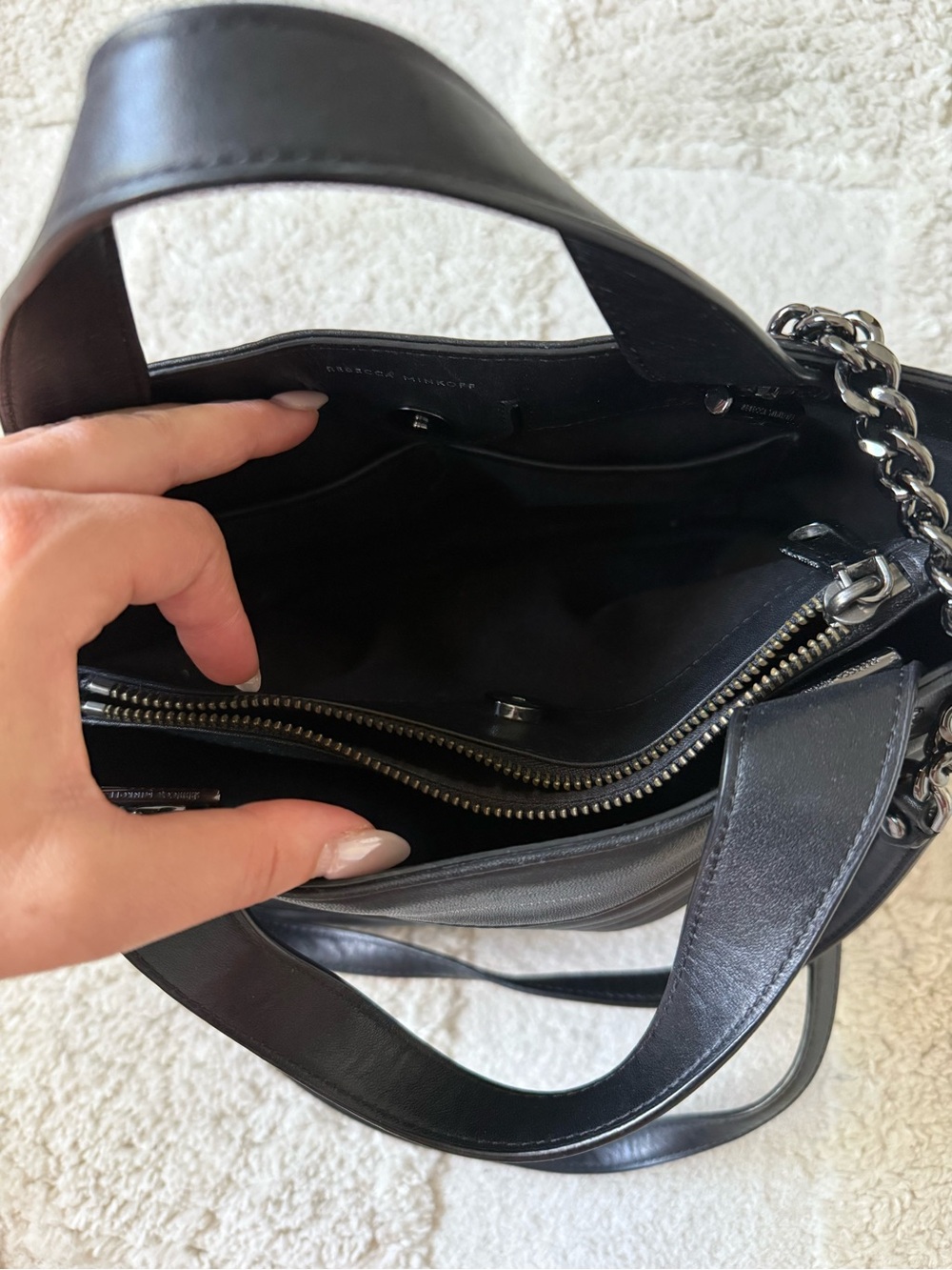 Rebecca Minkoff Black Quilted Leather Purse - Picture 7 of 7